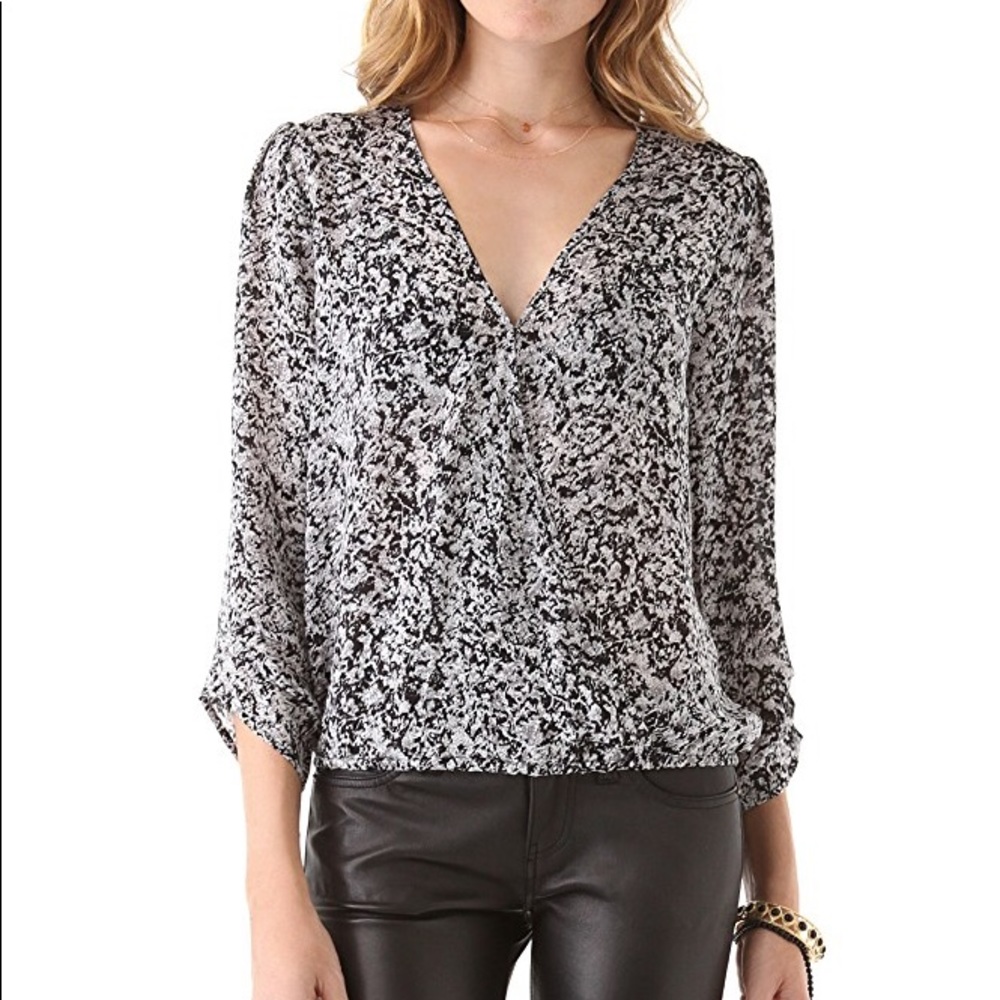 NWOT Joie Yogini Silk Wrap Blouse (S)